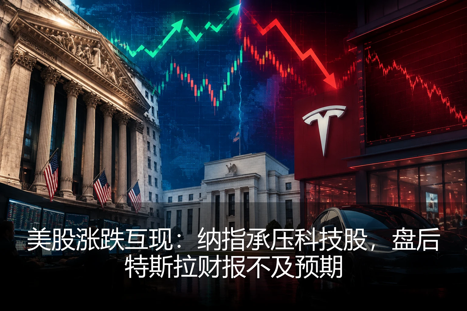 美股涨跌互现：纳指承压科技股，盘后特斯拉财报不及预期