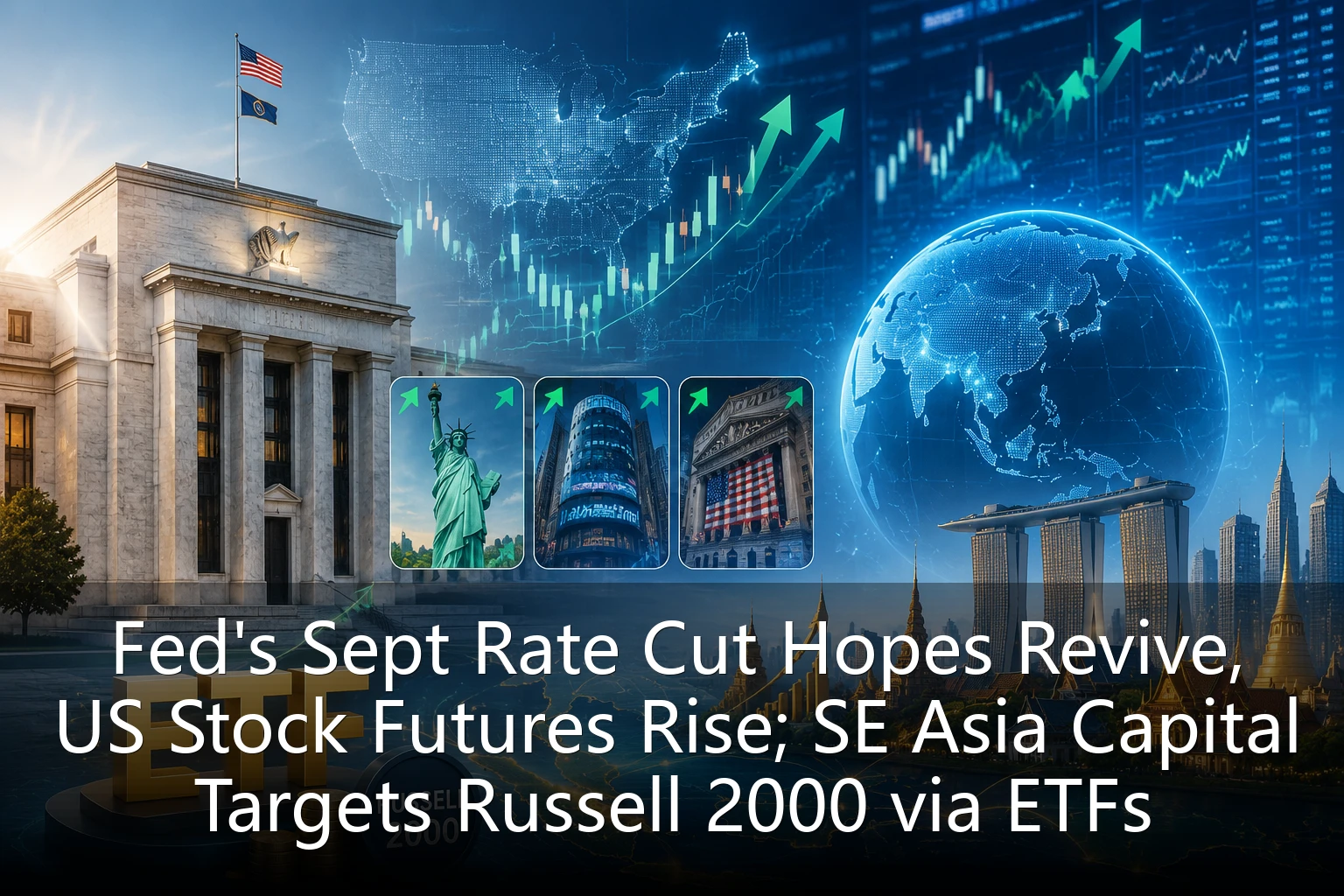 Fed's Sept Rate Cut Hopes Revive, US Stock Futures Rise; SE Asia Capital Targets Russell 2000 via ETFs